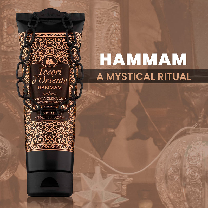 [Australia] - Tesori d'Oriente Shower Gel for Women & Men, Shower Gel Body Wash, Womens Shower Gel, Essential Ingredients for Body Wash & Skin Care - 250 Ml-8.45us Fl Oz- [Italian Import ]--(Hammam) argan oil 