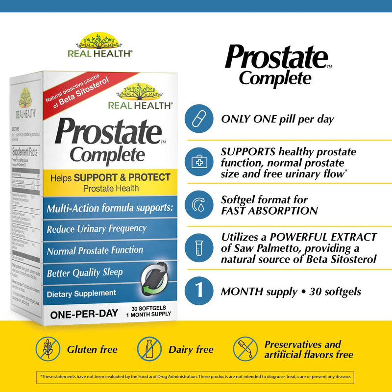 [Australia] - Real Health Prostate Complete, 30 Softgels 30 Count (Pack of 1) 