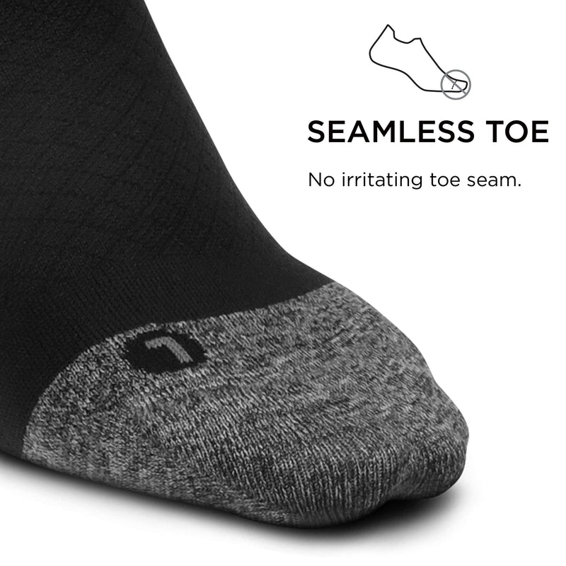 [Australia] - Feetures Plantar Fasciitis Ultra Light Quarter Sock Large Black 