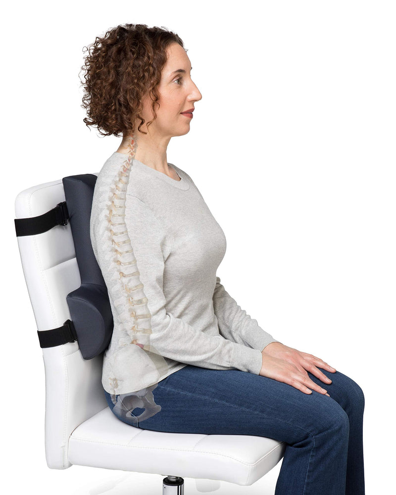 [Australia] - OPTP Thoracic Lumbar Back Support - Soft Cushion for Improved Sitting Posture and Upper/Lower Back Pain Relief for Desk Chairs, Car Seats and Airplanes 