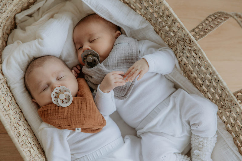 [Australia] - BIBS Boheme Soother 2-Pack. BPA Free. Round Nipple, Size 1 (0-6 Months), Blossom / Dusky Lilac Size 1 (0-6 Months) 