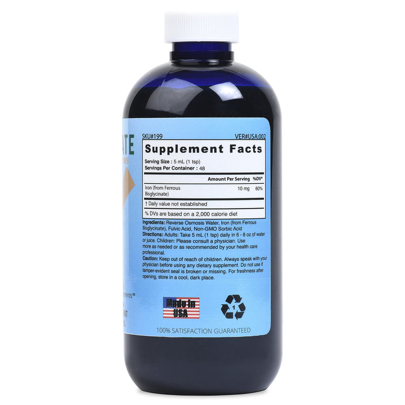 [Australia] - Good State | Ionic Iron | Natural | Nano Sized Mineral Technology | Professional Grade | Supports Healthy Heart, Skin & Bones | 48 Servings at 10 mg, Plus 2 mg Fulvic Acid | 8 Fl oz Bottle 