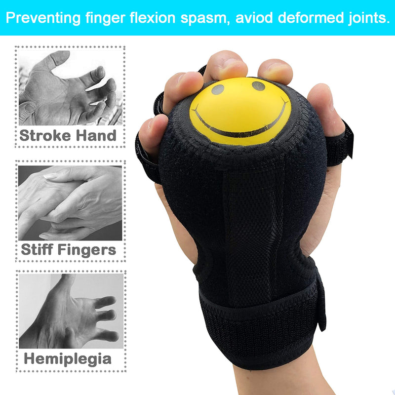 [Australia] - Anti-Spasticity Ball Splint & Finger Posture Corrector for Stroke Hand, Functional Split-fingered Hand Wrist Support, Orthosis Rehabilitation For Impairment/Hemiplegia/Stiff Fingers 