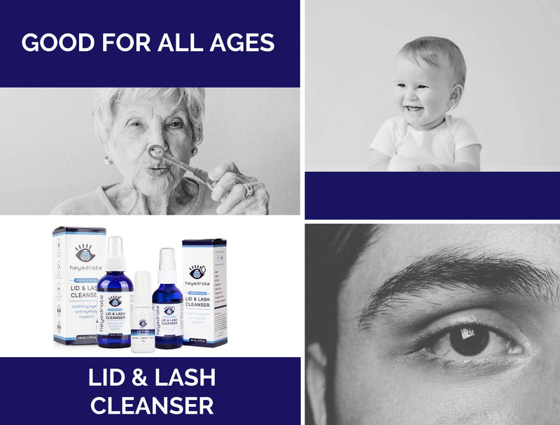 [Australia] - Heyedrate Lid and Lash Cleanser for Eye Irritation and Eyelid Relief, Gentle Hypochlorous Acid Eyelid Cleansing Spray (1 ounce) 1 Fl Oz (Pack of 1) 