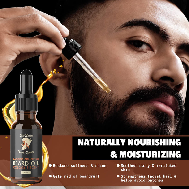 [Australia] - Red-Blooded Cologne Scented Beard Oil For Men - Stimulate New & Thicker Beard Growth While Helping Your Beard And Skin Look, Feel And Smell Irresistible 