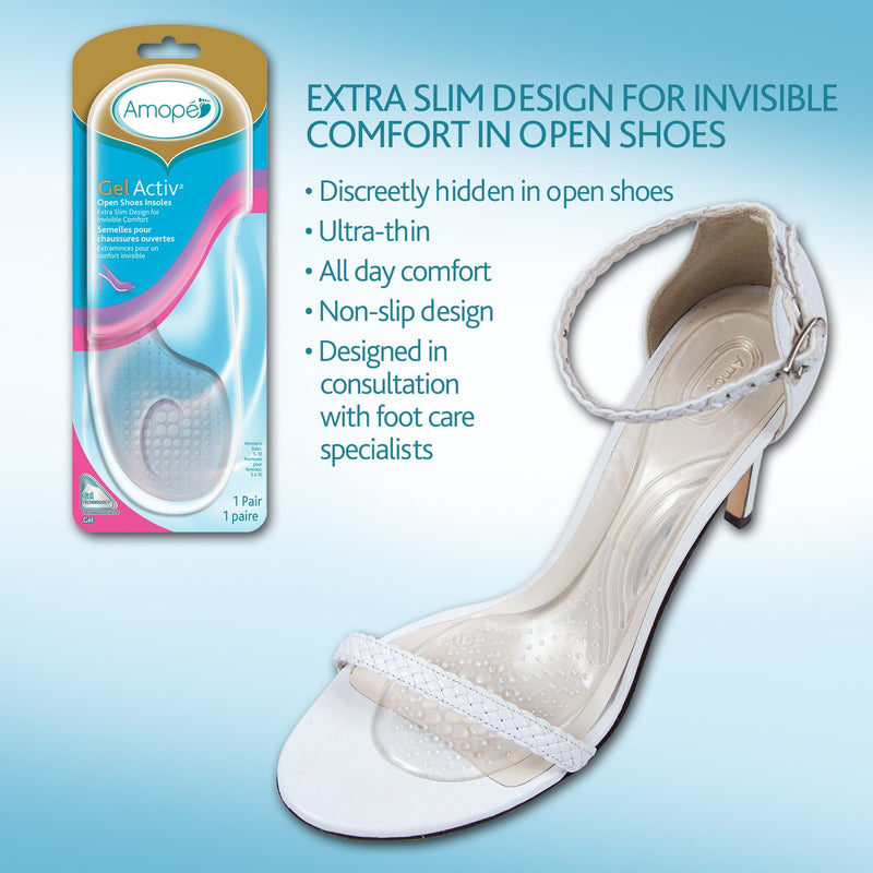 [Australia] - Amope GelActiv Open Shoes Insoles for Women, 1 pair, Size 5-10 