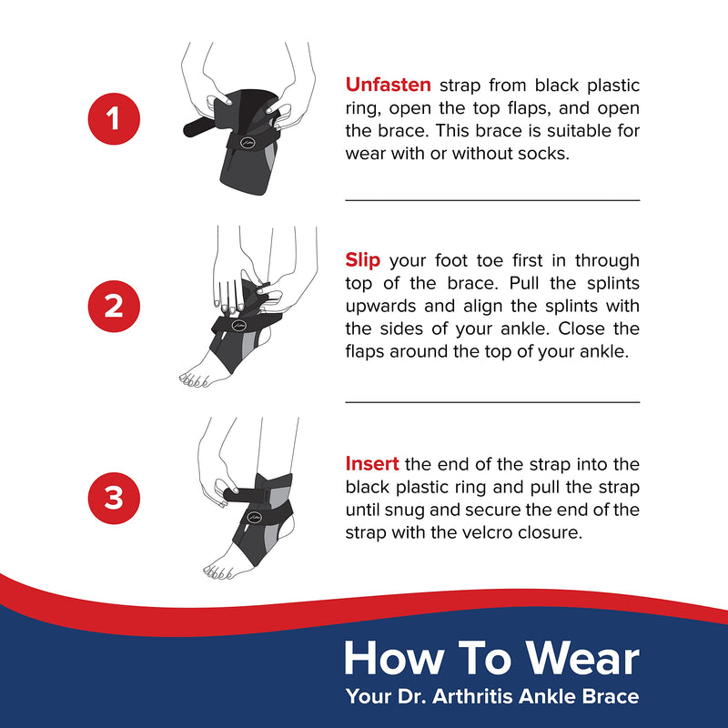 [Australia] - Doctor Developed Ankle Brace for Sprained Ankle, Support Stabilizer Splint for Injured Foot – Foot Brace/ Achilles & Peroneal Tendonitis – Ankle Brace For Women / Men - Doctor Handbook (Medium, Single, Left) Medium 