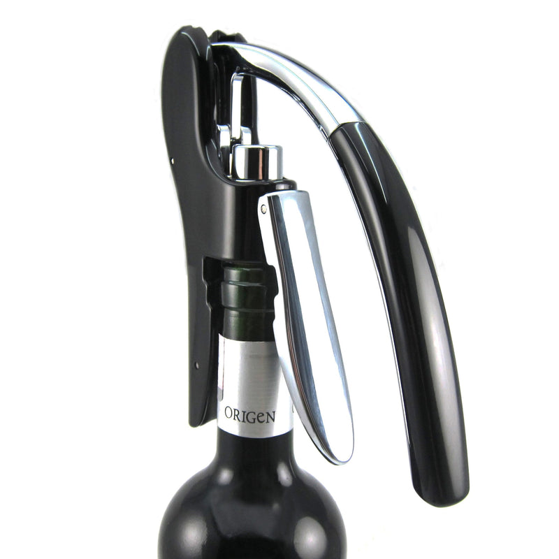 [Australia] - Best Utensils Professional Zinc Alloy Power Wine Opener Octopus Premium Rabbit Lever Corkscrew with Bonus Foil Cutter Waiter Bottle Openers Kit, Black 