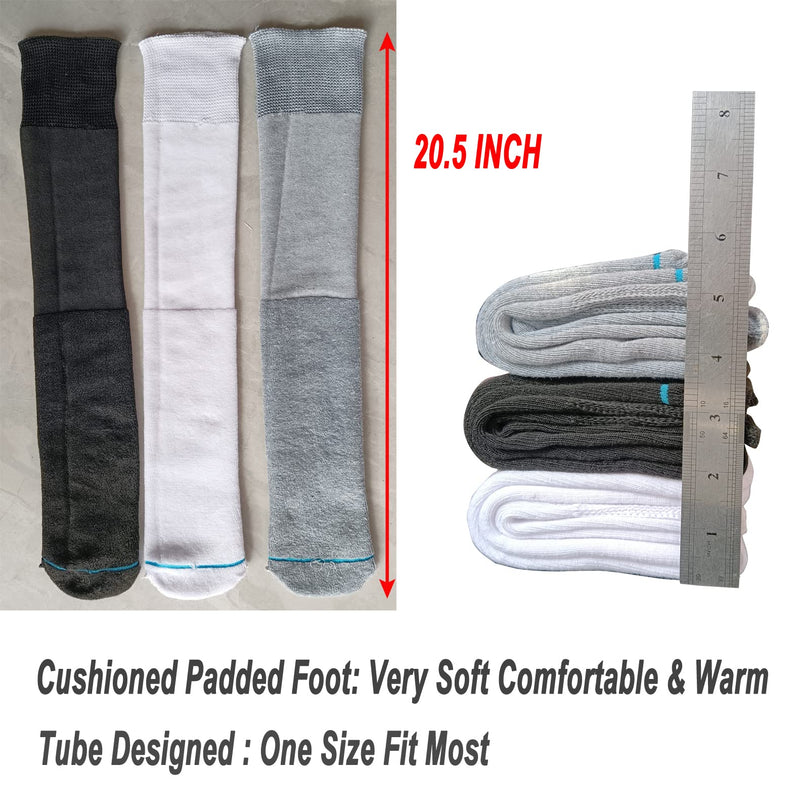 [Australia] - Replacement Sock Liner for Orthopedic Walking Boots Walker Brace,Tube Socks Under Air Cam Walkers and Fracture Boot Cast Shoe Surgical Leg Cover Grey 4 Pack 
