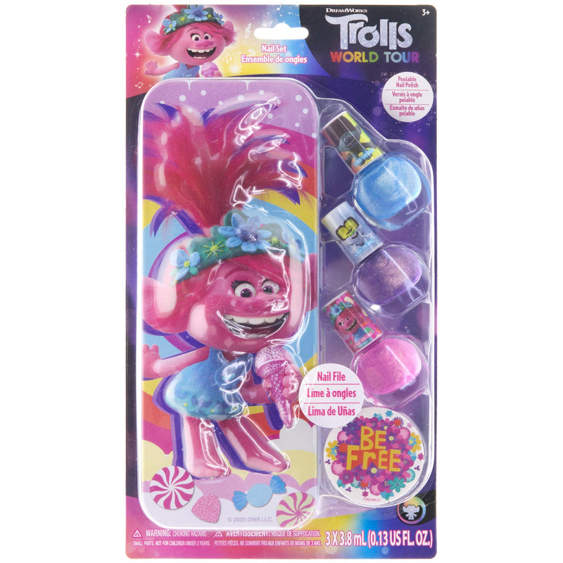 [Australia] - Townley Girl Trolls World Tour Nail Polish with Themed Purse, Age 3+, 3 Pack 