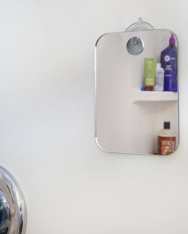 [Australia] - The Shave Well Company Fog-Free Travel Mirror for Shaving | Fogless Bathroom Mirror with Removable Wall Suction | Small, Portable, Handheld for Makeup 