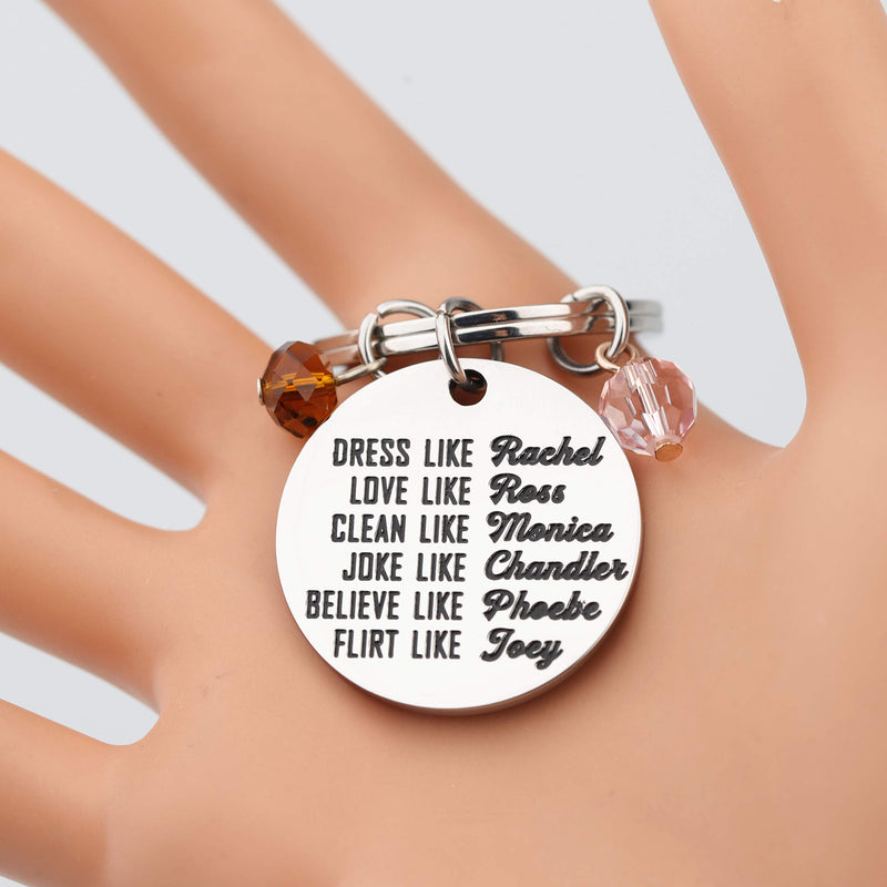 [Australia] - MAOFAED Best Friend Keychain Friends TV Show Keychain BFF Gift Dress Like Rachel Love Like Ross Birthday Gift for Girlfriend kr-dresslikerachel 