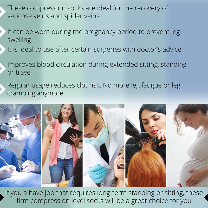 [Australia] - Knee High Compression Stockings, 20-30 mmHg Firm Level (XXL) XX-Large 