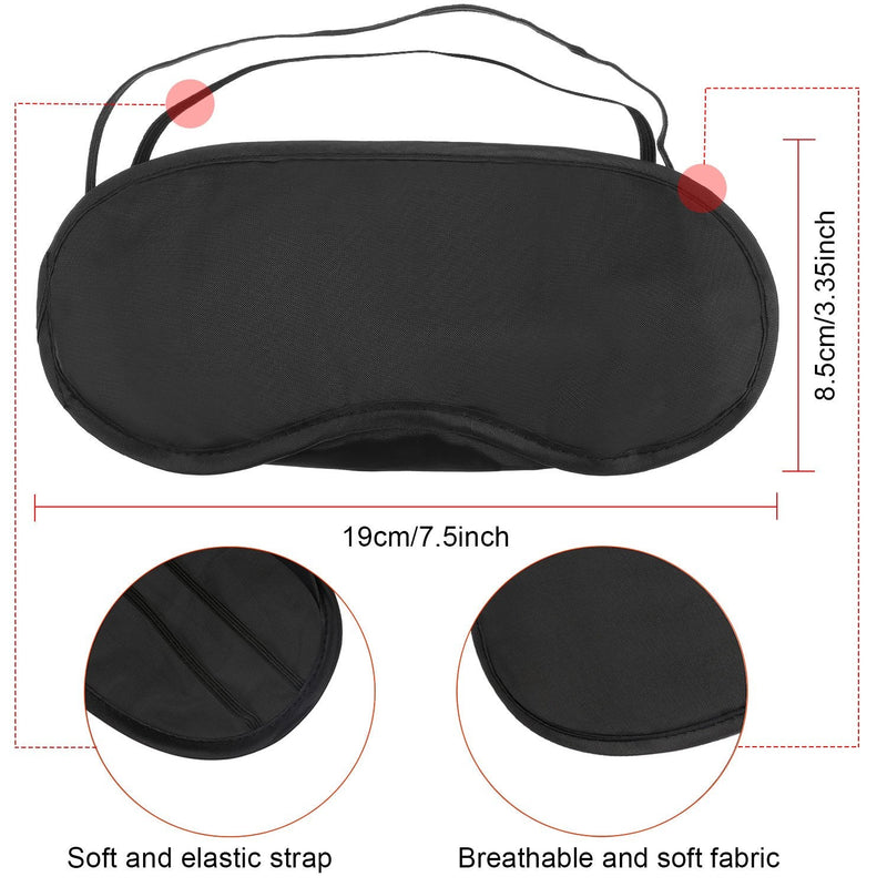 [Australia] - 20 Pack Blindfold Eye Mask for Sleep Game Travel with Nose Pad (Black) 