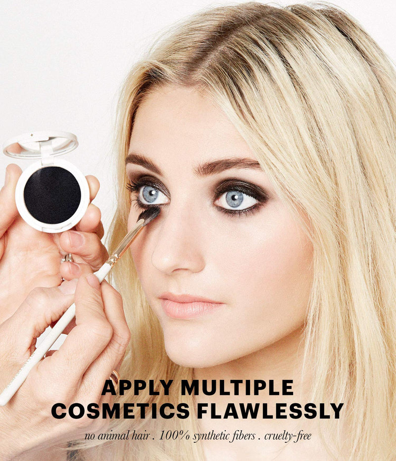 [Australia] - Jillian Dempsey Mini Fan Makeup Brush - Multi-Use Synthetic Eyeshadow & Face Brush Vegan & Cruelty-Free 