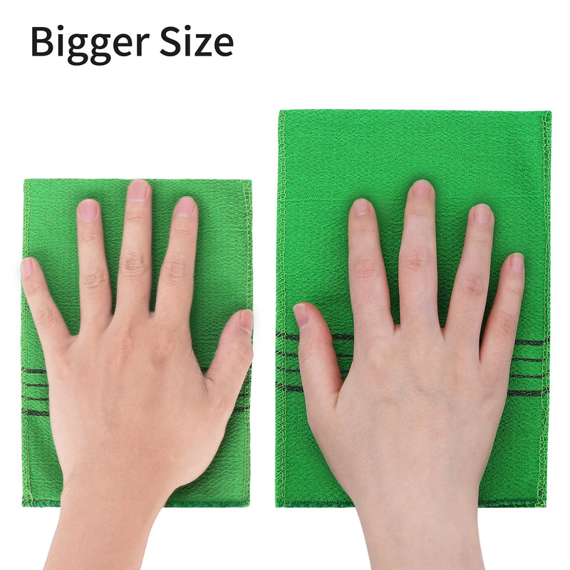 [Australia] - Molain 8Pcs Asian Exfoliating Washcloth Korean Exfoliating Mitt Glove Italy Towel Scrubbing Cloth For Removing Dead Skin Callus Cleaning Pores Viscose Rayon Bath Sponges 8pcs( 2 Pink+2 Yellow+2 Blue+2 Green) 
