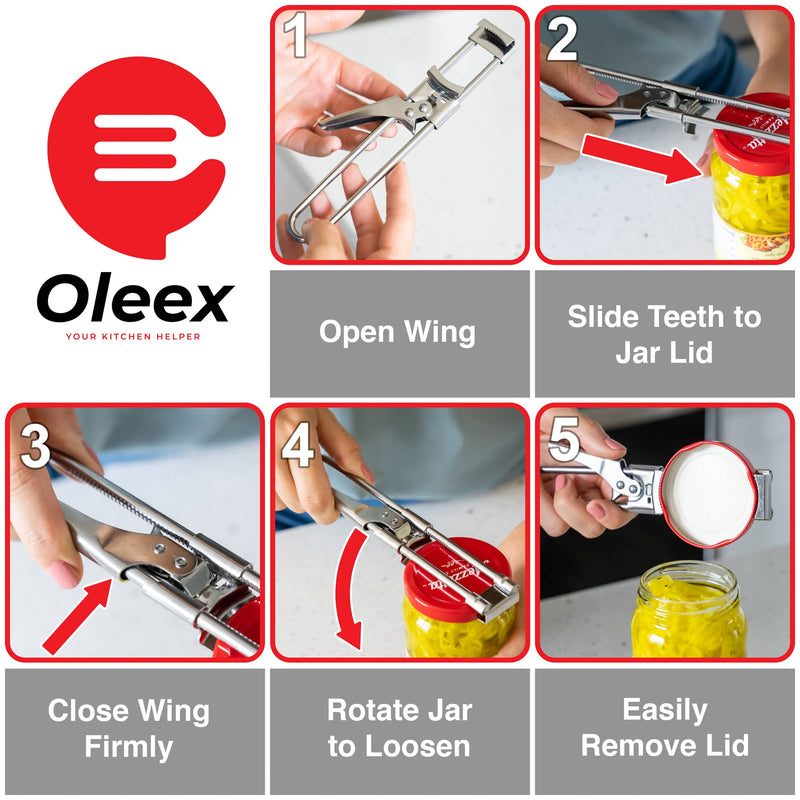 [Australia] - Oleex Jar Opener for Weak Hands (x2) with Keychain Bottle Cap Opener. Easy Jar Opener for Seniors with Arthritis, Kids Jar Openers. Jar Gripper Tight Lid Opener, Bottle Opener Kitchen Gadgets 2*jar opener + key chain 