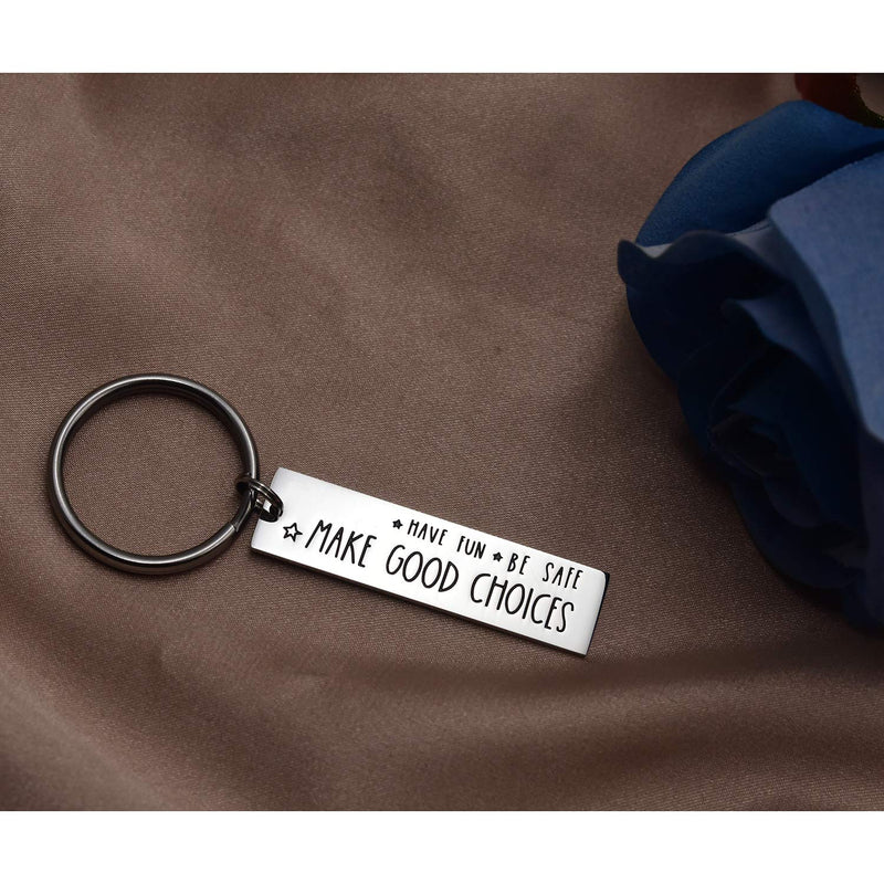 [Australia] - LParkin College Student Gifts High School Graduation Gifts Fun Keychain for Daughter Mom- Have Fun Be Safe Call Your Mom Keychain for Her Him Have Fun Be Safe Make Good Choices 