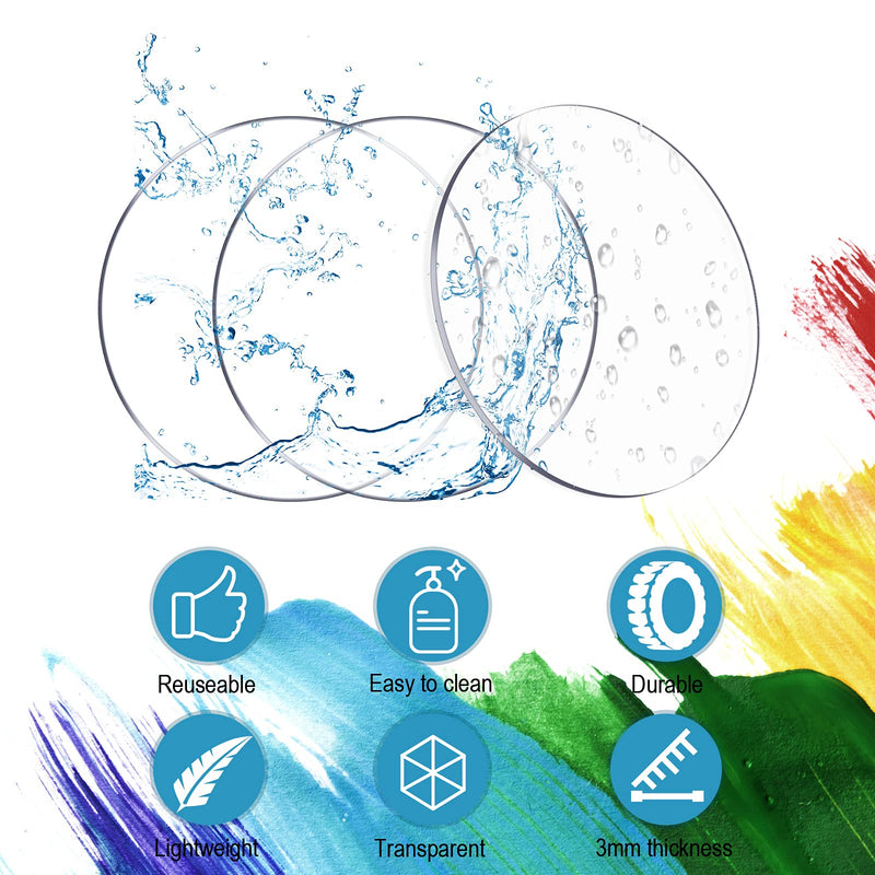 [Australia] - 60 Pieces Transparent Acrylic Circle Discs Thick Round Acrylic Sheets Acrylic Circle Disc Ornament Blanks Clear Round Acrylic Ornaments for DIY Projects and Crafts (1Inch) 1Inch 