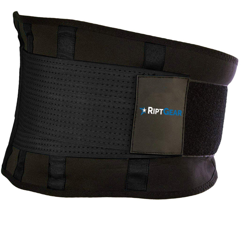 [Australia] - RiptGear Back Brace for Back Pain Relief and Support for Lower Back Pain - Lumbar Support and Back Pain Relief - Lumbar Brace and Back Support Belt for Men and Women - Black (XXL) 2X-Large (Pack of 1) 