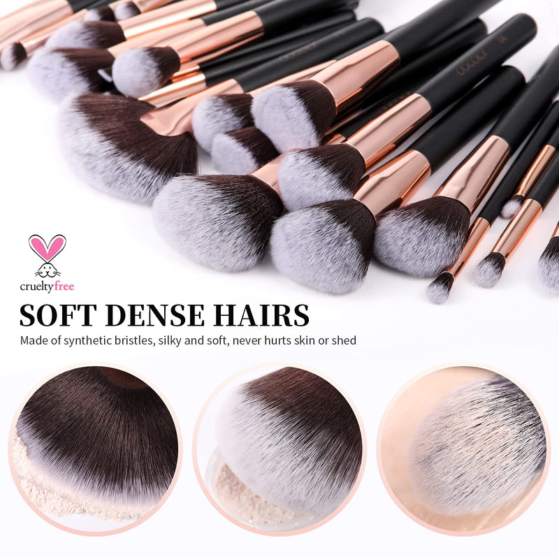 [Australia] - Docolor Makeup Brushes 28 Piece Professional Makeup Brush Set Premium Cosmetics Brushes Synthetic Kabuki Foundation Brush Blending Face Liquid Powder Cream Blush Concealers Eye Shadows Make Up Brushes 28 Piece Premium 