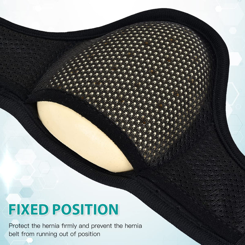 [Australia] - Tenbon Hernia Belt Truss for Men and Women Left or Right Side Supportive Groin Pain Truss With Removable Compression Pads For Pre or Post-Surgical Scrotal, Femoral, Comfortable Adjustable Waist Strap Hernia Guard Medium 