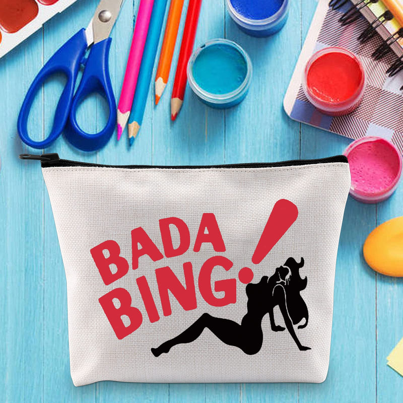 [Australia] - LEVLO Sopranos Fans Cosmetic Make Up Bag Sopranos Inspired Gift Bada Bing Sopranos Makeup Zipper Pouch Bag For Friend Family, Bada Bing, 