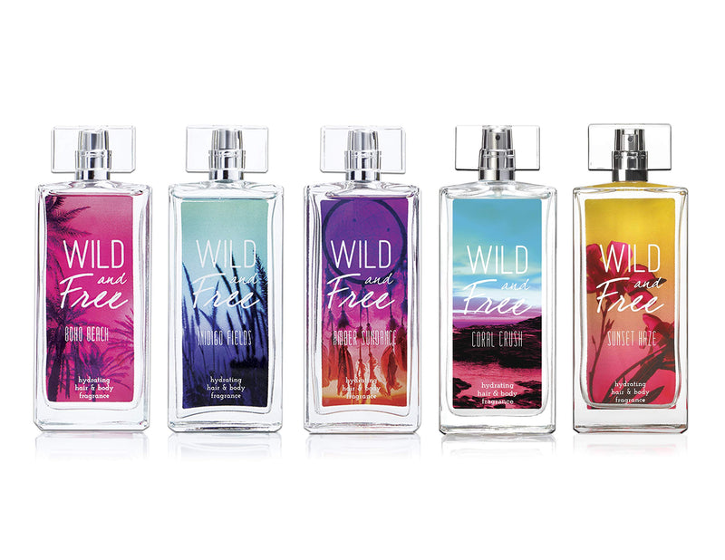 [Australia] - Wild and Free Hydrating Hair & Body Fragrance for Women - Amber Sundance - Fruity & Floral Body Spray - Natural Feminine Scent - 3.4 oz 100 ml 