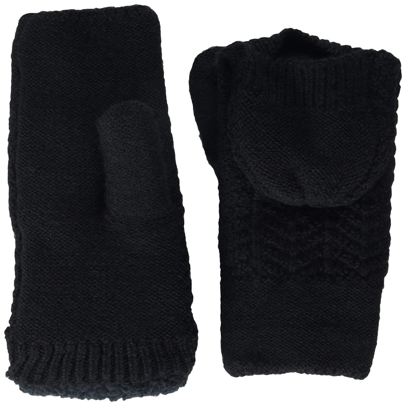 [Australia] - VIA By SKL Style Women's Recycled Knit Mittens One Size Black 