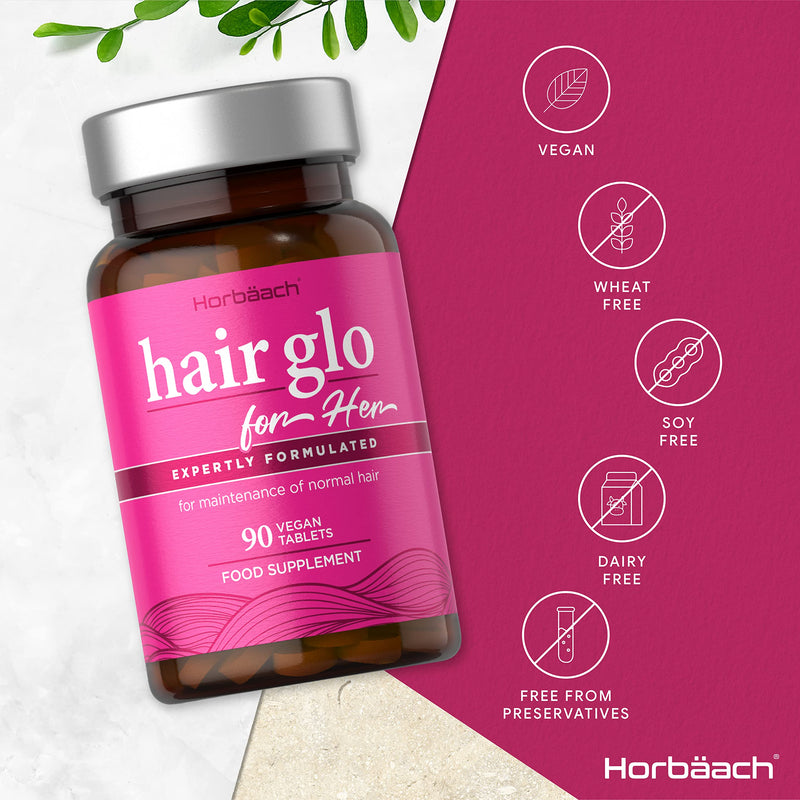 [Australia] - Hair Vitamins | 90 Tablets | Supports Hair Growth | with Biotin, Copper, and Zinc | Vegan Supplement for Hair Loss | by Horbaach 