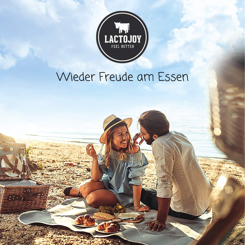 [Australia] - LactoJoy Lactase Tablets | Helps with Lactose Intolerance | Contains 80 Pcs. of Extra-Strength Dose (14,500 FCC) Lactase Enzyme Tablets | 100% Vegan | Supports The Lactose Digestion | Chemical Free 