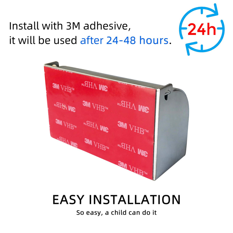 [Australia] - ANNGY Toothbrush Holder, 304 Stainless Steel Dustproof Wall Mounted Self Adhesive Toothbrush Storage Organizer Stand Rack (9cm(4 Brush Slots)) 9cm(4 Brush Slots) 