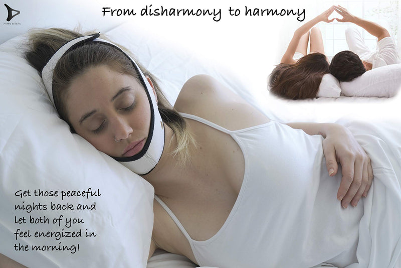 [Australia] - PrimeSiesta: Chin Strap for Snoring - Snore Stopper & Anti Snore Chin Strap for CPAP Users - Breathable, Flexible & Easily Adjustable with Eversoft Technology (Medium/Large) Medium/Large (Pack of 1) 
