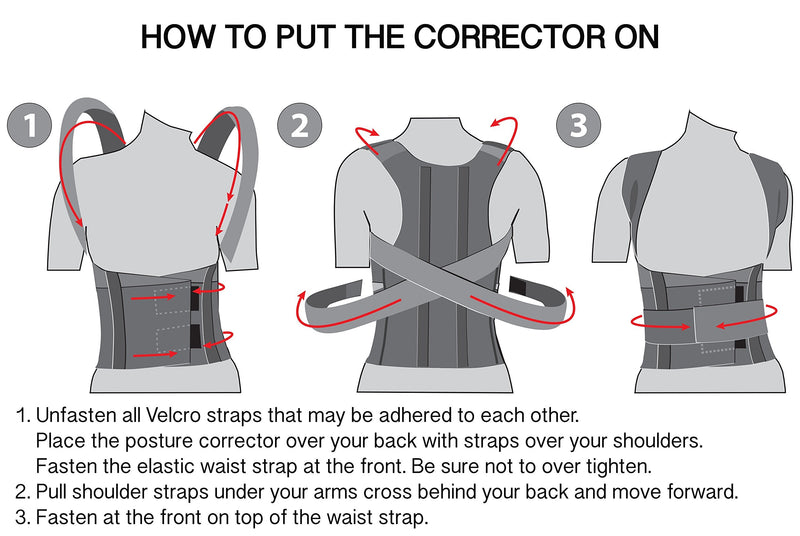 [Australia] - ORTONYX Comfort Posture Corrector Clavicle and Shoulder Support Back Brace, Fully Adjustable for Men and Women/656A-Small Small (Pack of 1) Black 