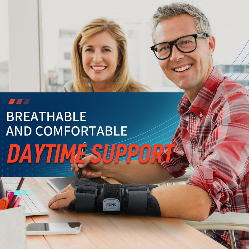 [Australia] - Wrist Brace for Carpal Tunnel, Adjustable Wrist Support Brace with Splints Right Hand, Small/Medium, Arm Compression Hand Support for Injuries, Wrist Pain, Sprain, Sports Right-1 Small/Medium (Pack of 1) 