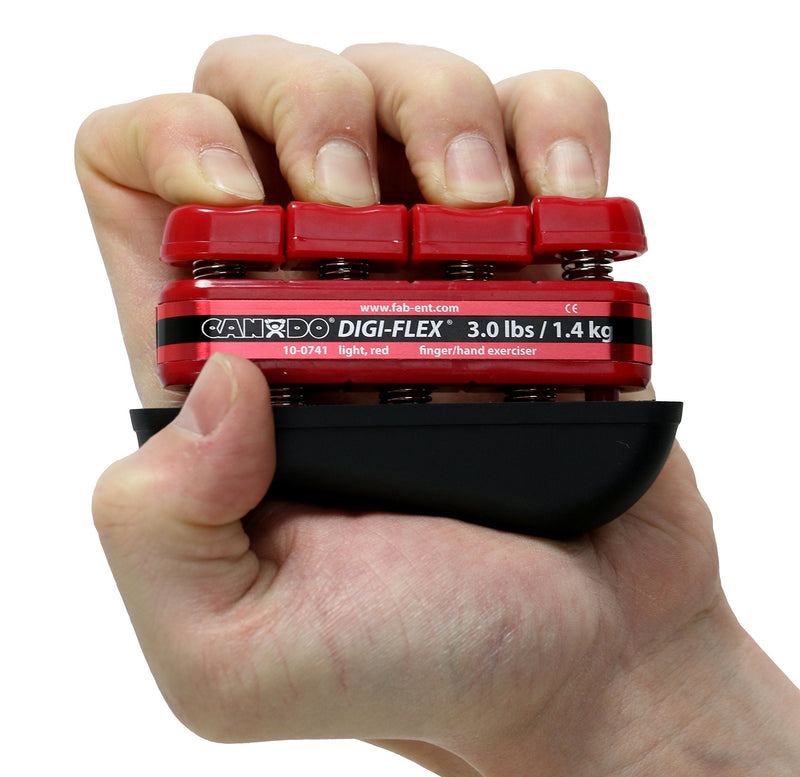 [Australia] - CanDo 10-0741 Digi-Flex Hand Exerciser, Finger 3.0 lb/Hand 10.0 lb, Red-Light Red: Light Single 