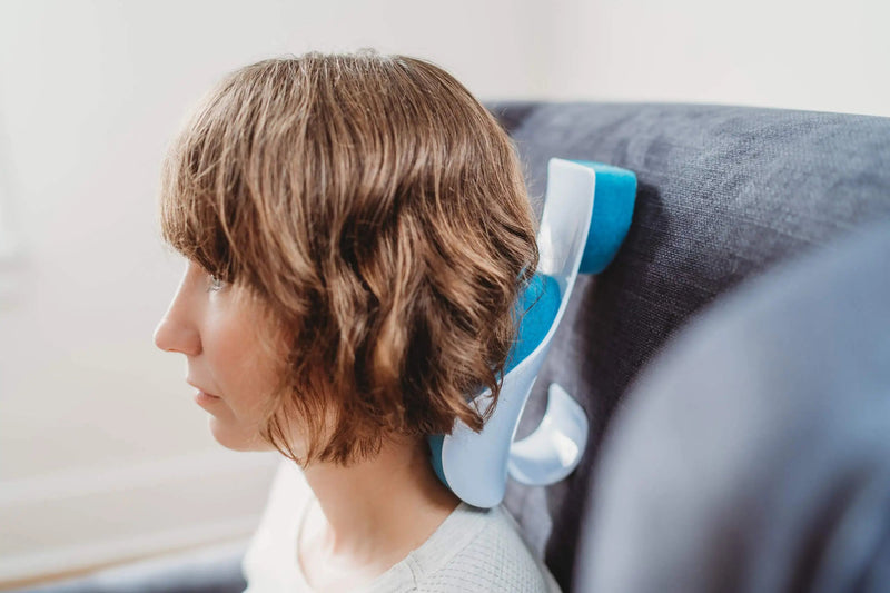 [Australia] - Kanjo Neck Pain Relief Support Cradle | Neck Cushion & Cervical Traction Device for Neck Pain | Neck Alignment Cradle & Neck Rest for Relaxation and Pain Relief | FSA & HSA Eligible 