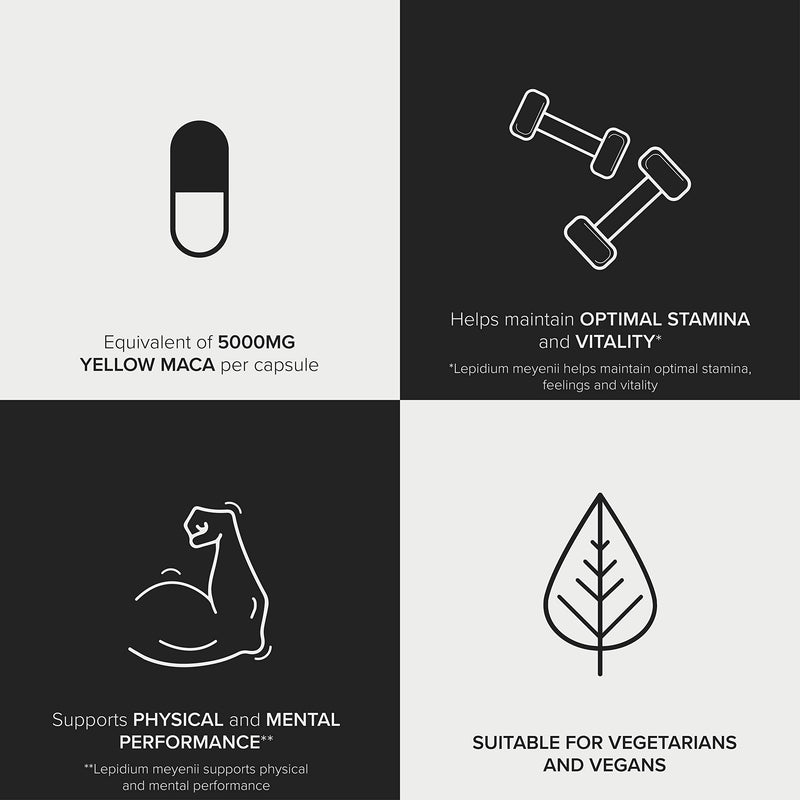 [Australia] - Bulk Super Strength Maca Capsules, 5000 mg, Pack of 90, Packaging May Vary 