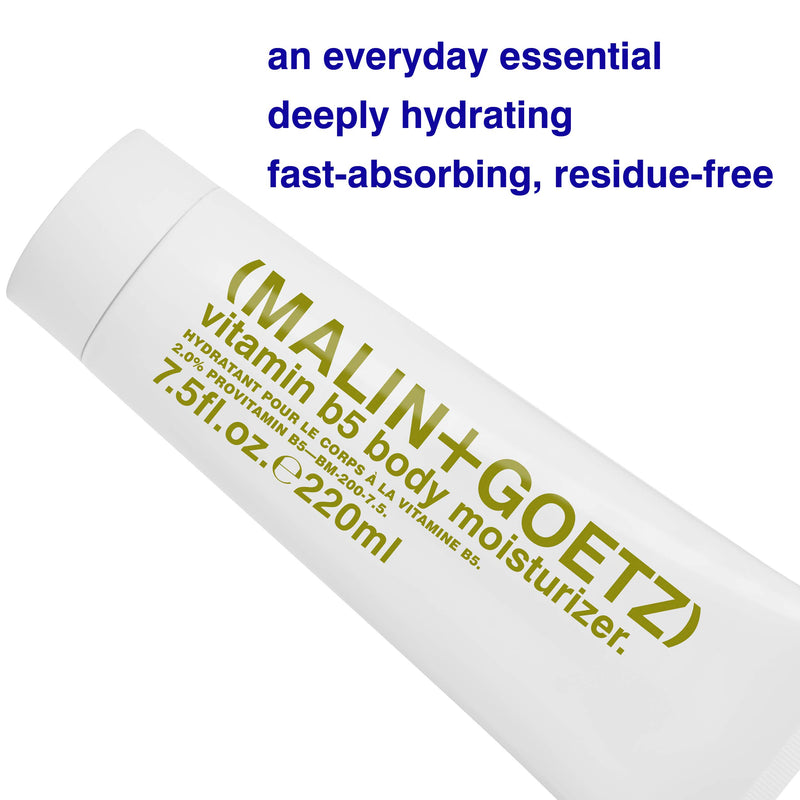 [Australia] - Malin + Goetz Vitamin B5 Body Moisturizer- hydrating body moisturizer for men and women, soothing hydrating natural ingredient lotion for all skin types. cruelty-free,vegan 7.5 Fl Oz 
