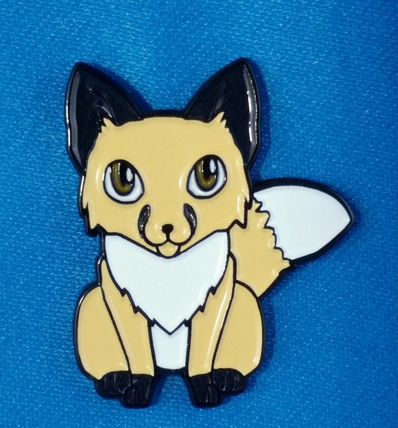 [Australia] - Dark Spark Decals Cute Chibi Pastel Orange Fox Pup Enamel Lapel Pin 