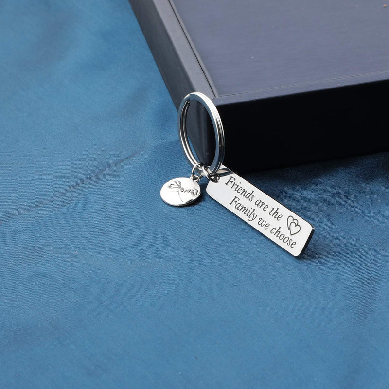 [Australia] - EIGSO Best Friend Keychain Friends are The Family We Choose BFF Gift Inspirational Gifts Long Distance Friendship Gift Friendship Gift KN-FriendsareThe701 