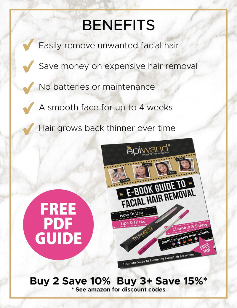 [Australia] - Epiwand Facial Hair Remover Spring Threading Tool - Our Women’s Facial Epilator Coil Removes Peach Fuzz, Chin, Cheek, Neck, Mustache and Upper Lip Hair Quickly - Includes Instructions and Gift Box 