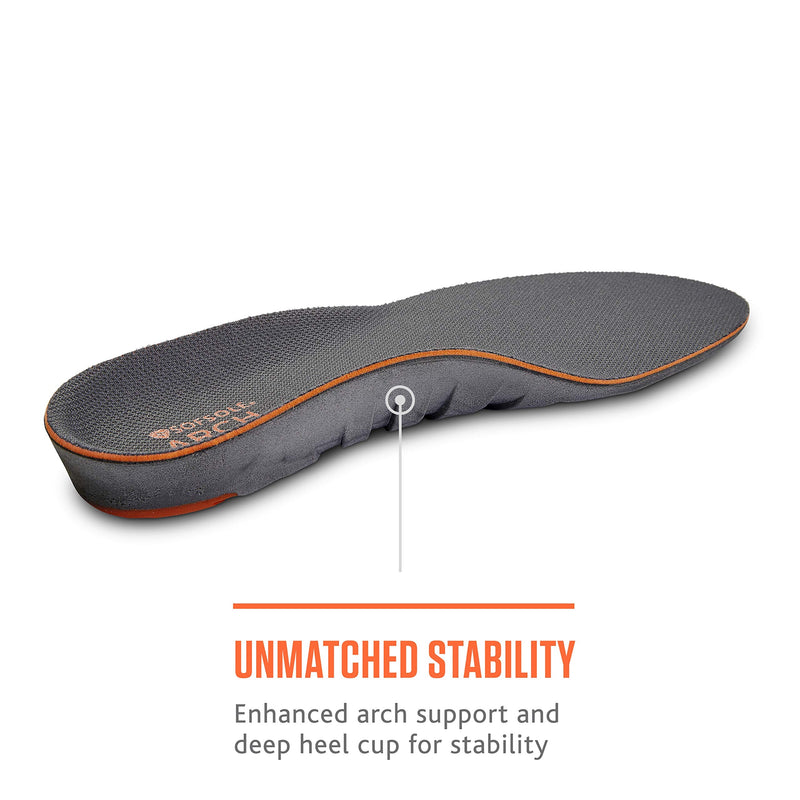 [Australia] - Sof Sole Insoles Men's High Arch Performance Full-Length Foam Shoe Insert 7-8.5 Grey 