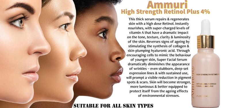 [Australia] - Ammuri Retinol Serum (4% Retinol) PLUS HIGH STRENGTH ANTI AGING Formula for Anti Wrinkles & Acne 4% Retinol 