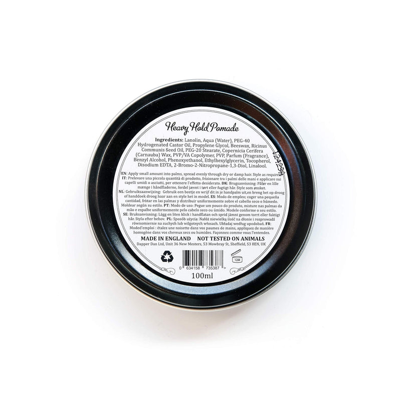 [Australia] - Dapper Dan Heavy Hold Pomade, Heavy Hold Styling Pomade For Superior Hold Mens Hair Styling Product, 2 x 100 ml 100 ml (Pack of 2) 