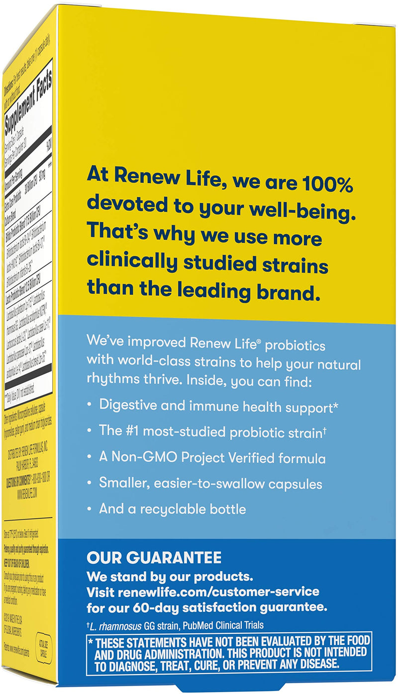 [Australia] - Renew Life Probiotics 30 Billion CFU Guaranteed, 12 Strains, For Men & Women, Shelf Stable, Gluten Dairy & Soy Free, 30 Capsules, Ultimate Flora Extra Care - 60 Day Money Back Guarantee 30 Count (Pack of 1) 