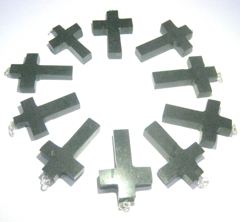 [Australia] - crystalmiracle Black Tourmaline Gemstone Cross Pendant Crystal Healing Fashion Gift Energy Handcrafted Accessory 
