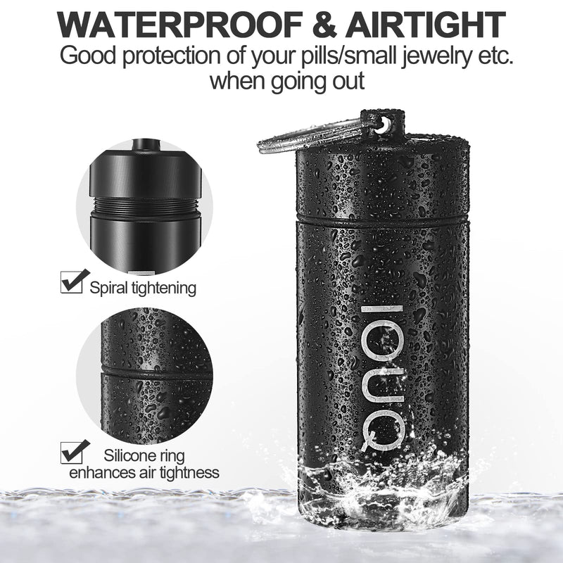 [Australia] - Discrete Small Objects and Spices Storage Tank Odor Proof Waterproof Sealing Small jar 2 Packages (Black） 