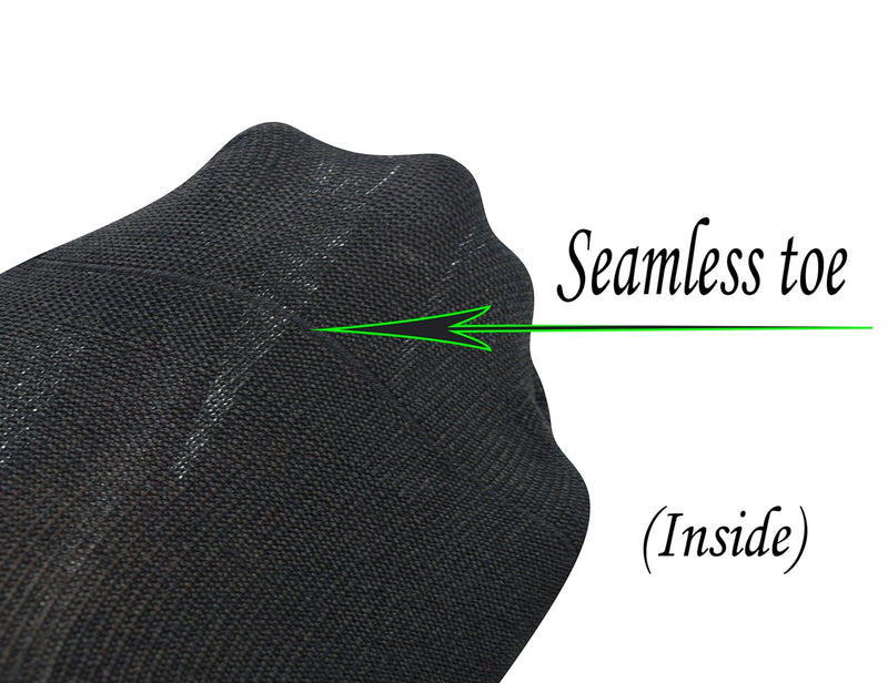 [Australia] - Yomandamor Mens Coolmax Ankle Wide Stretched Diabetic Socks with Seamless Toe,5 Pairs 10-13 5 Pairs Black 