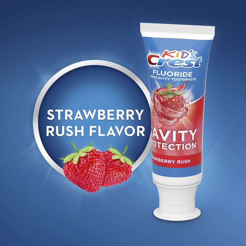[Australia] - Crest Crest Kids Anticavity Cavity Protection Fluoride Toothpaste for Children Strawberry Rush, 4.2 Oz, 
